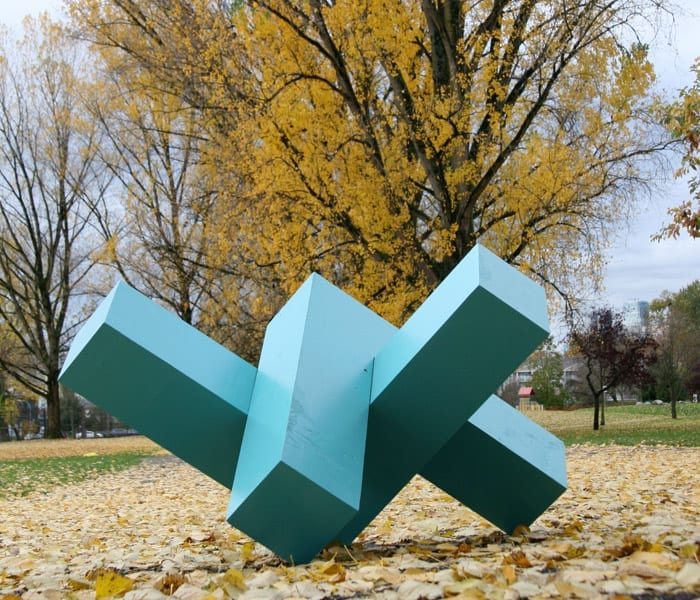 Arno Kortschot Geometric Abstraction Zinc Sculpture